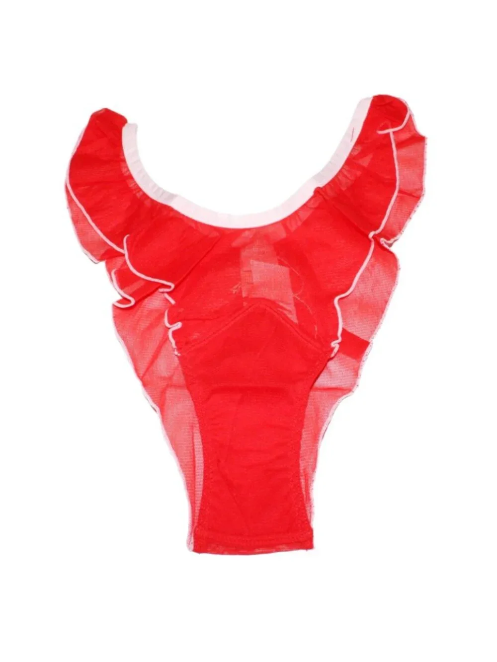 We are HAH Revolve Fly Girl Mesh Panty Blood Orange Red XS 80015